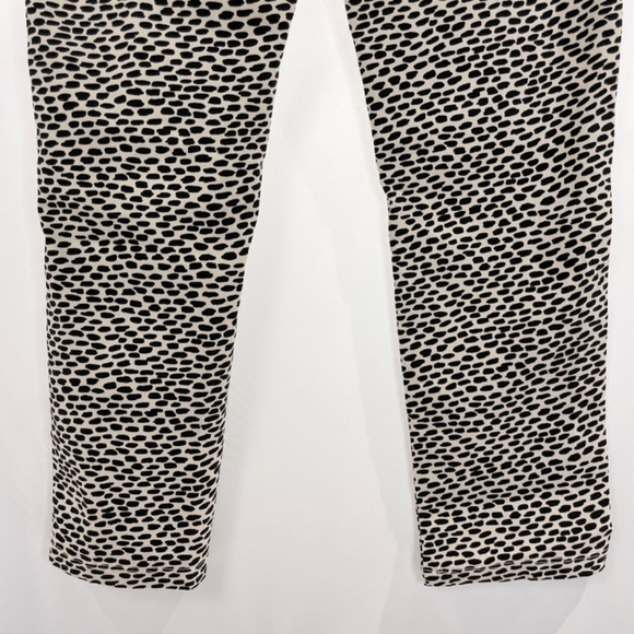 Who What Wear Animal Print High Rise Ankle Crop Skinny Pants Cream Black Size 8 - Picture 9 of 13